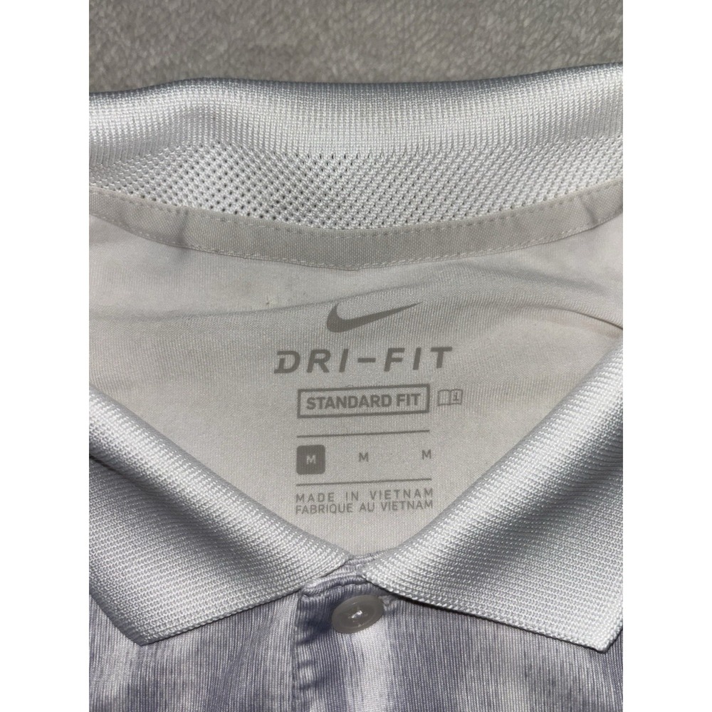 Nike Dri Fit Short Sleeve Neon Line Golf Polo Shirt Size M - Picture 4 of 9